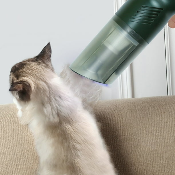 Aspiradora de mano, recargable, eliminación de pelo de mascotas, verde