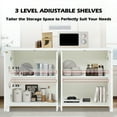 thumbnail image 5 of Magic Union Fluted Sideboard Buffet Cabinet with Storage, 55" Large Wood Accent Cabinet with Adjustable Shelves, Kitchen Coffee Bar Cabinet with 4 Doors, Console Cabinet for Living Room, 5 of 9