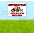thumbnail image 1 of Motorcycle Service & Repair (18" x 24") Yard Sign, Includes Metal Step Stake, 1 of 6