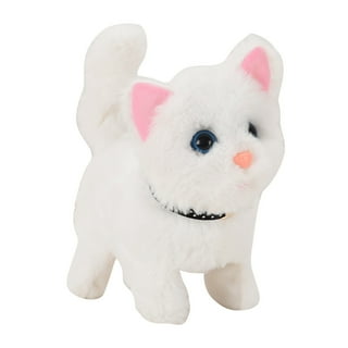 Fridja Lovely Simulation Animal Doll Plush Cat Toy with Sound Kids Toy  Decorations Stuffed Toys 6.7 inches 