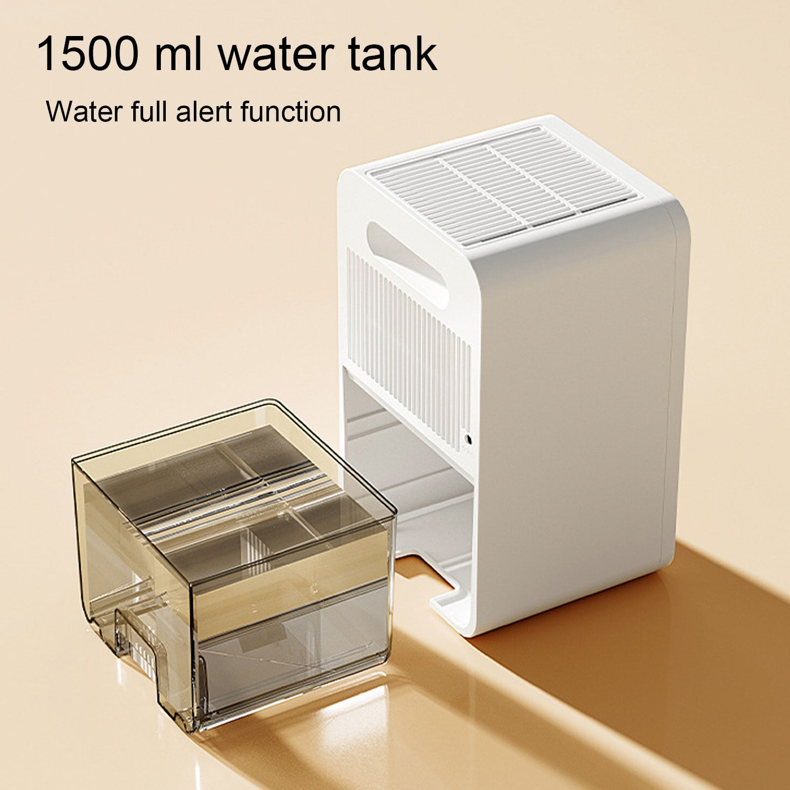 BIMZUC Semiconductor Dehumidifier with Digital Display, Quiet 9.5x5.9x5.3 in / 24.2x15x13.4 cm Dehumidifiers for Home Bedroom Basement with 7 Color Light US Plug