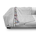 thumbnail image 3 of Letter T Soft Flannel Fleece Throw Blanket, Language of the Springtime Themed Alphabet Design with Butterflies and Letter T, Cozy Plush for Indoor and Outdoor Use, 60" x 80", Multicolor, by Ambesonne, 3 of 6