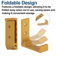 thumbnail image 3 of Unique Bargains 4 Pcs Foldable Foldable Coat Hook Wall Mount Invisible Gold Tone, 3 of 7