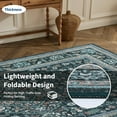 thumbnail image 5 of FairOnly Blue 8'x10'Vintage Floral Printed Machine Washable Large Area Rug Non Slip Soft Medallion Oriental Carpet for Living Room Home Office, 5 of 7