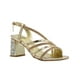 thumbnail image 1 of Zapatilla Tacon Ancho Color Oro Formal Evento Social dorado 25, 1 of 7