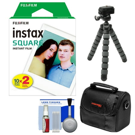 Film Look Kit - Fujifilm Instax WW1 Square Twin Instant Film (20 Color Prints) with Case + Tripod + Kit for SQ6 + SQ10 Cameras
