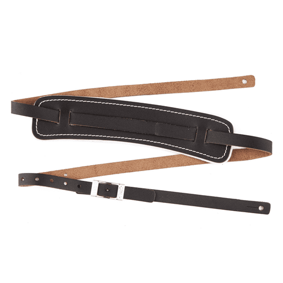 Fender&Reg; Vintage Leather Guitar Strap In Black