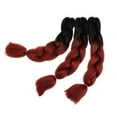 thumbnail image 2 of SAYFUT 24" Synthetic Hair Ponytail Afro Twist Braids Kanekalon Jumbo Braiding Ombre Crochet Braids(3-4 Bundle/Packs), 2 of 5