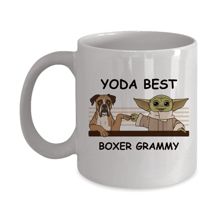 

Yoda Best Boxer Papa - Novelty Gift Mugs for Dog Lovers - Co-Workers Birthday Present Anniversary Valentines Special Occasion Dads Moms Family Christmas - 11oz Funny Coffee Mug