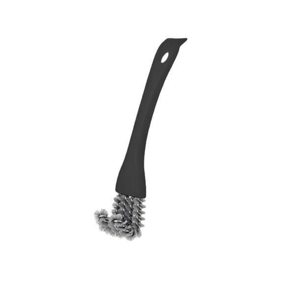 Grill Cleaner for Outdoor Grill, Stiff Bristle Brush, 12 in Handle, Grill Grate Cleaner, Backyard Barbecues, Black, 1 Pc
