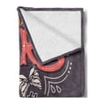 thumbnail image 2 of Here Comes the Sun Soft Flannel Fleece Throw Blanket, Vintage Design of Calligraphy in a Spring Theme Flowers Butterflies, Cozy Plush for Indoor and Outdoor Use, 70" x 90", Multicolor, by Ambesonne, 2 of 5