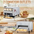 thumbnail image 6 of Ktaxon Commercial Conveyor Toaster, 450 Slices/Hour, 1700W, Front/Rear Outlet, Silver, 6 of 9
