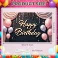 thumbnail image 2 of Pink Balloons Banner Gold Glitter Birthday Party Display Sparkling Stars Pink Curtain Party Backdrop for Birthday Party Indoor Decoration Photo Backdrop, 2 of 9