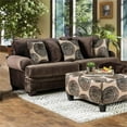 thumbnail image 6 of Furniture of America Sheryl Transitional Microfiber 3-Piece Sofa Set in Brown, 6 of 11