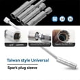 thumbnail image 5 of Extend Spark Plug Socket Wrench 12 Angle Repairing Removal Tool Thin Wall 3/8 Inch Drive Sockets Auto Repair Tool 14mm, 5 of 5