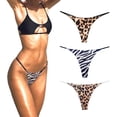 thumbnail image 1 of Strings en Coton pour Femmes Sexy Sans Couture g-String Culottes Lot de 3, 1 of 8