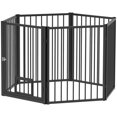 thumbnail image 1 of 6 Panels Dog Playpen, Foldable Portable Pet Playpen with Door, for Small & Medium Dogs, 30"H, 1 of 6