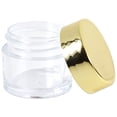 thumbnail image 4 of Beauticom 7g/7ml (0.23 Fl Oz) Thick Double Wall Leak-Proof Clear Plastic Jars with Flat Top Lids for Creams, Lotions, Powders, Glitters, and more... (Color: Metallic Gold, Quantity: 480pcs), 4 of 9