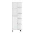 thumbnail image 2 of 63" High Bathroom Linen Cabinet - 7 Open Shelves For Towels And Linens Modern White Storage Solution 63-inch Tall, 2 of 4