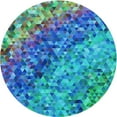 thumbnail image 1 of Ahgly Company Indoor Round Patterned Dark Turquoise Green Area Rugs, 7' Round, 1 of 6