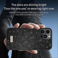 thumbnail image 4 of For iPhone 15 SULADA Glittery PC + TPU + Handmade Leather Phone Case, 4 of 5