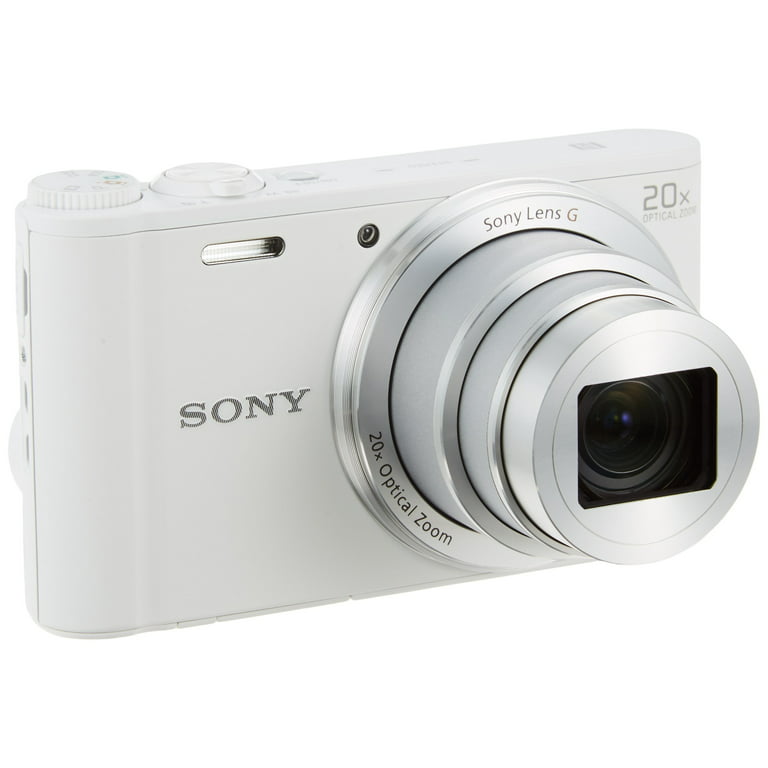 Sony White DSC-WX350/W Digital Camera with 18.2 Megapixels and 20x