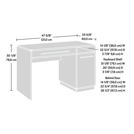 Sauder - Ped Computer Desk - Pearl Oak