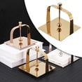 thumbnail image 4 of veasfak Creative Stainless Steel Napkin Holder Smooth Surface for Banquets Party square square gold, 4 of 7