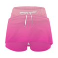thumbnail image 5 of Stephy Women's Fashionable Casual Sports Casual Skirt with Pocket Drawstring Solid Color Mid Waist Skirt Pants, Pink, S, 5 of 7