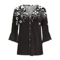 thumbnail image 4 of Yievot Womens Floral Print Open Front Cardigan 3/4 Sleeve Lightweight Breathable Casual Tops, 4 of 4