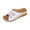White-#003, variant on Womens Flat Sandals Slip on Open Toe Adjustable Double Strap Comfortable Shoes Cork Footbed Synthetic Leather Summer Lightweight Slides,Gray 42