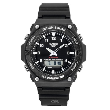 Casio G-Shock Analog Digital Resin Strap Black Dial Solar AQ-S820W-1AV 100M Men's Watch
