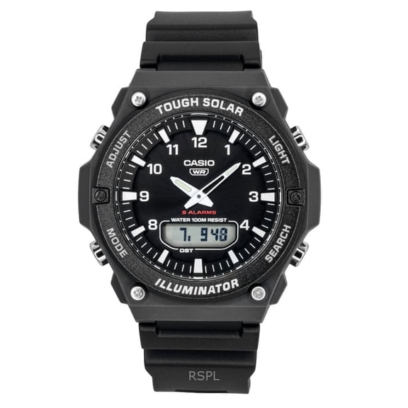 Casio G-Shock Analog Digital Resin Strap Black Dial Solar AQ-S820W-1AV 100M Men's Watch