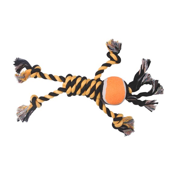 TIELUTT Jouet de Corde de Tennis pour Chien Jouet de Grincement de Dents Nœud de Chien d'Halloween Jouet de Divertissement pour Chien Brosse à Mâcher pour Chiens Grands Os pour Mâcheurs Agressifs Os pour Chien de Grande Race Chiot