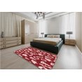 thumbnail image 4 of Ahgly Company Indoor Round Patterned Light Coral Pink Area Rugs, 5' Round, 4 of 6