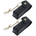 TUIBELY Chapstick Clipon Sleeve Keychain Holder Leather Lip Balm Pouch