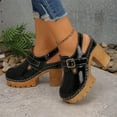 thumbnail image 5 of QQAMB Women Shoes T Strap Mary Jane Chunky Heel Platform Oxford Shoes Block Heel, 5 of 8