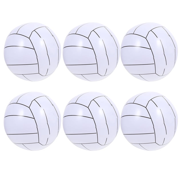 OULII Funny Inflatable Pool Volleyball for Teens Lightweight PVC Beach Ball for Playing White 1 Set