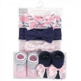 thumbnail image 2 of Hudson Baby Infant Girl Headband and Socks Set 5pk, Pink Nautical, 0-9 Months, 2 of 2