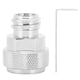 thumbnail image 1 of Adaptador de refresco con llave, conector de conversión de cilindro de CO2 de latón galvanizado de cobre, plateado, 1 of 8