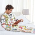 thumbnail image 6 of Sikiie Spring Flowers Birds Mens Pajama Set, Soft Warm Long Sleeve Sleepwear, Cozy Button-Down Pjs for Men-XX-Large, 6 of 7