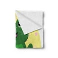 thumbnail image 2 of Frogs Soft Flannel Fleece Throw Blanket, Childish Concept Amphibian Animal and Dragonfly, Cozy Plush for Indoor and Outdoor Use, 60" x 80", Green Yellow, by Ambesonne, 2 of 5