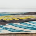 thumbnail image 3 of World Rug Gallery Contemporary Tropical Floral Leaves Non Slip Area Rug - BLUE 7'10"x10', 3 of 8