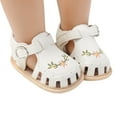 thumbnail image 2 of Huanglei Baby Sandals For Infants Soft Sole Breathable Summer Casual Shoes With Floral Embroidery For Boys And Girls 0 18 Months, 2 of 5