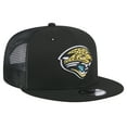 thumbnail image 3 of Men's New Era  Black Jacksonville Jaguars Throwback Logo Shade Trucker 9FIFTY Snapback Hat, 3 of 6
