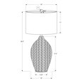 thumbnail image 3 of Lighting - 30"h - Black Rattan - Beige Shade - Transitional, 3 of 3