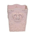 thumbnail image 1 of Hickory Manor Home HM813PPP Crown Waste Basket, Powder Puff Pink, 1 of 1