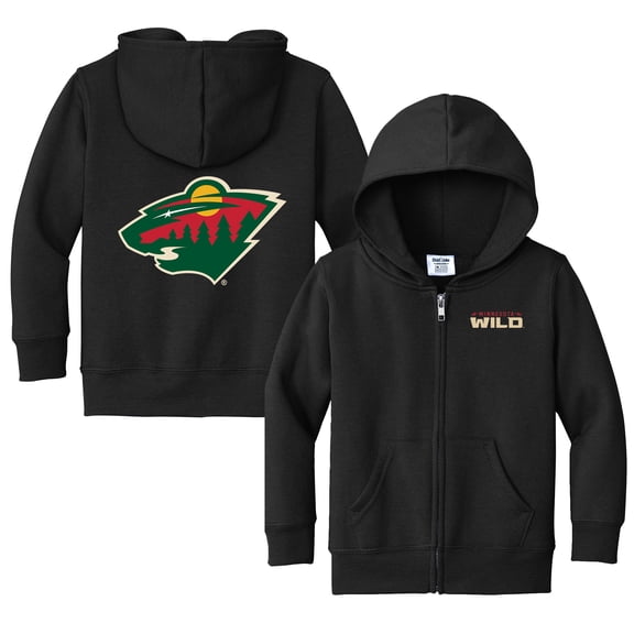 Toddler Chad & Jake Black Minnesota Wild Logo Full-Zip Hoodie Jacket