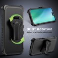 thumbnail image 4 of MyBat Pro Maverick Series Case with Holster and Tempered Glass for Apple iPhone 16 - Black, 4 of 8