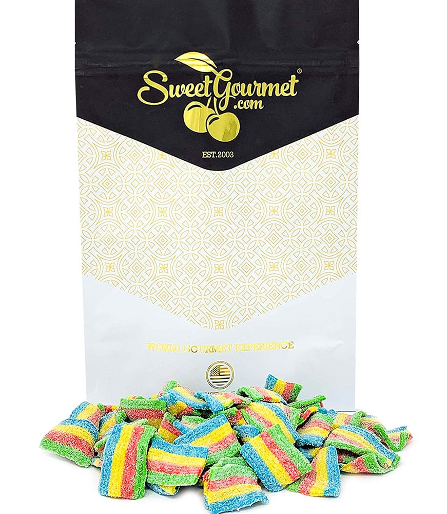 SweetGourmet Sour Rainbow Belts Mini Licorice Candy Halal 15oz